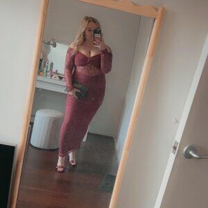 Women s Burgundy and Red Dress